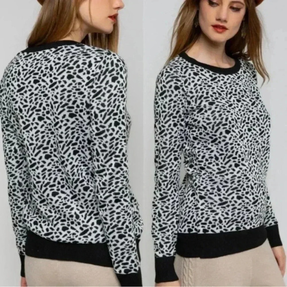 BNWT POL Crewneck Sweater, Animal Print - Picture 3 of 3